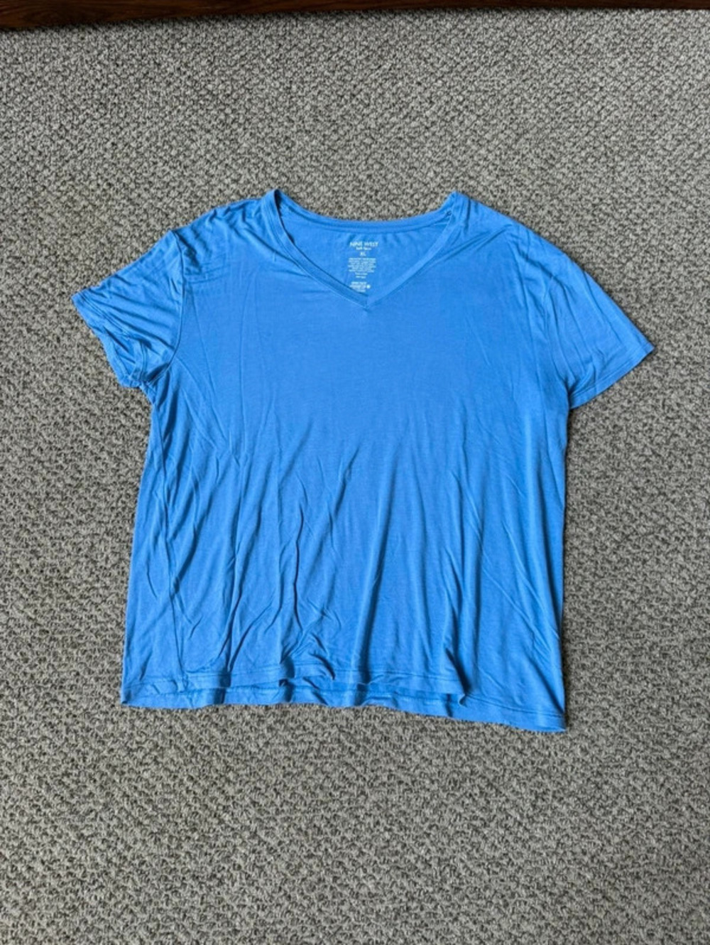 Nine West blue v-neck t-shirt